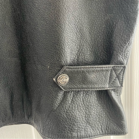 SOLD xlist Harley Davidson TWIN CAM Style Black Leather Vest Men's Size XXXL 3XL - Picture 13 of 14